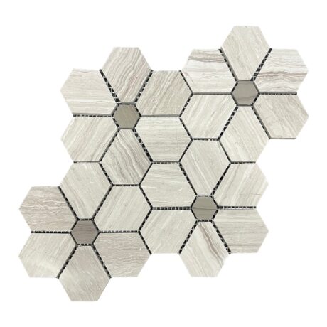 Placa mozaic decorativ handmade din marmura 260 × 250 mm