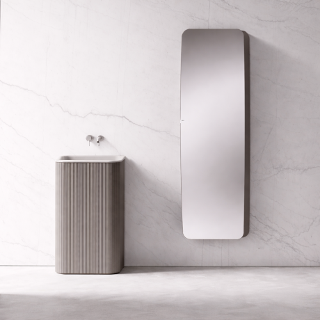 Dulap cu oglinda baie, Fiora, Icon Liso, 535x156x1783 mm