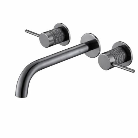 Baterie lavoar incastrata antracit 3 elemente Havona