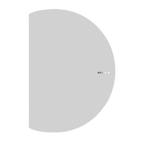 Oglinda baie LED semiluna 105x150 cu dezaburire si ceas