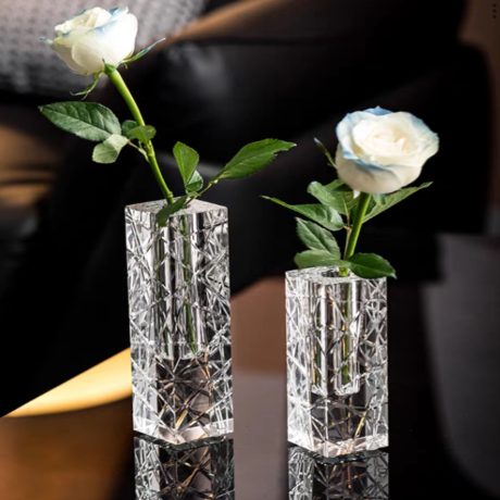 Vaza cristal, 5x5x15cm / 5x5x17cm, Havona