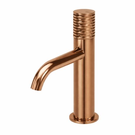 Baterie lavoar inalta PVD LEAF SUNSET cu leva texturata design premium