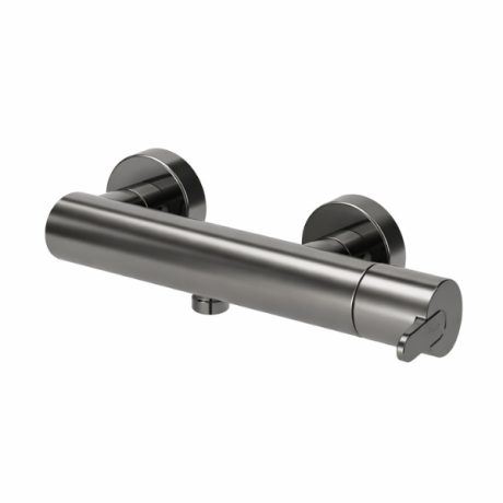 Baterie cabina dus PVD LEAF GUNMETAL cu leva lata fara insertie