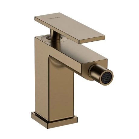 Baterie bideu Hansgrohe Tecturis E bronz periat cu evacuare