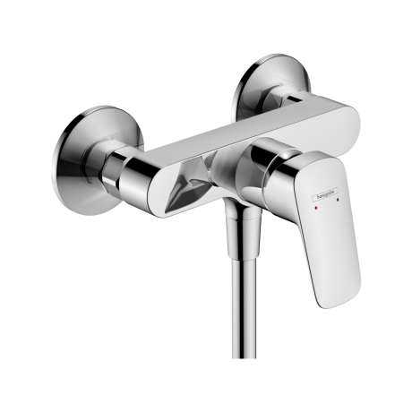 Baterie de dus, monocomanda, instalare expusă cu 2 debite, Hansgrohe Logis