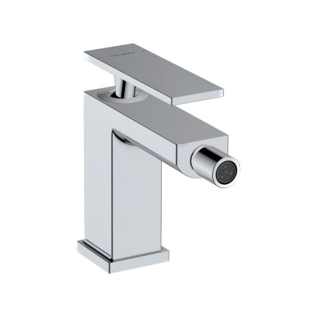 Baterie de bideu monocomanda, cu ventil pop-up, crom lucios, Hansgrohe Tecturis E