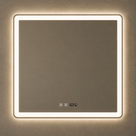 Oglinda baie Brunelleschi 100x75 cm LED touch rectangulara tip D