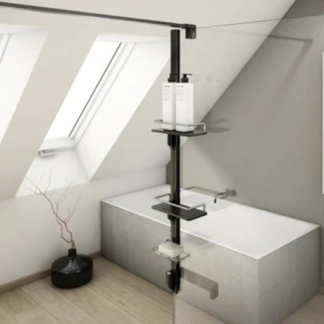 Accesoriu raft paravan dus Ronal KASF2 06 negru mat montaj profil