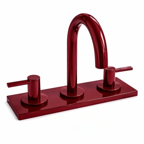 Baterie lavoar 3 gauri Bruma T-Lever Cherry Gloss cu ventil pop-up inclus